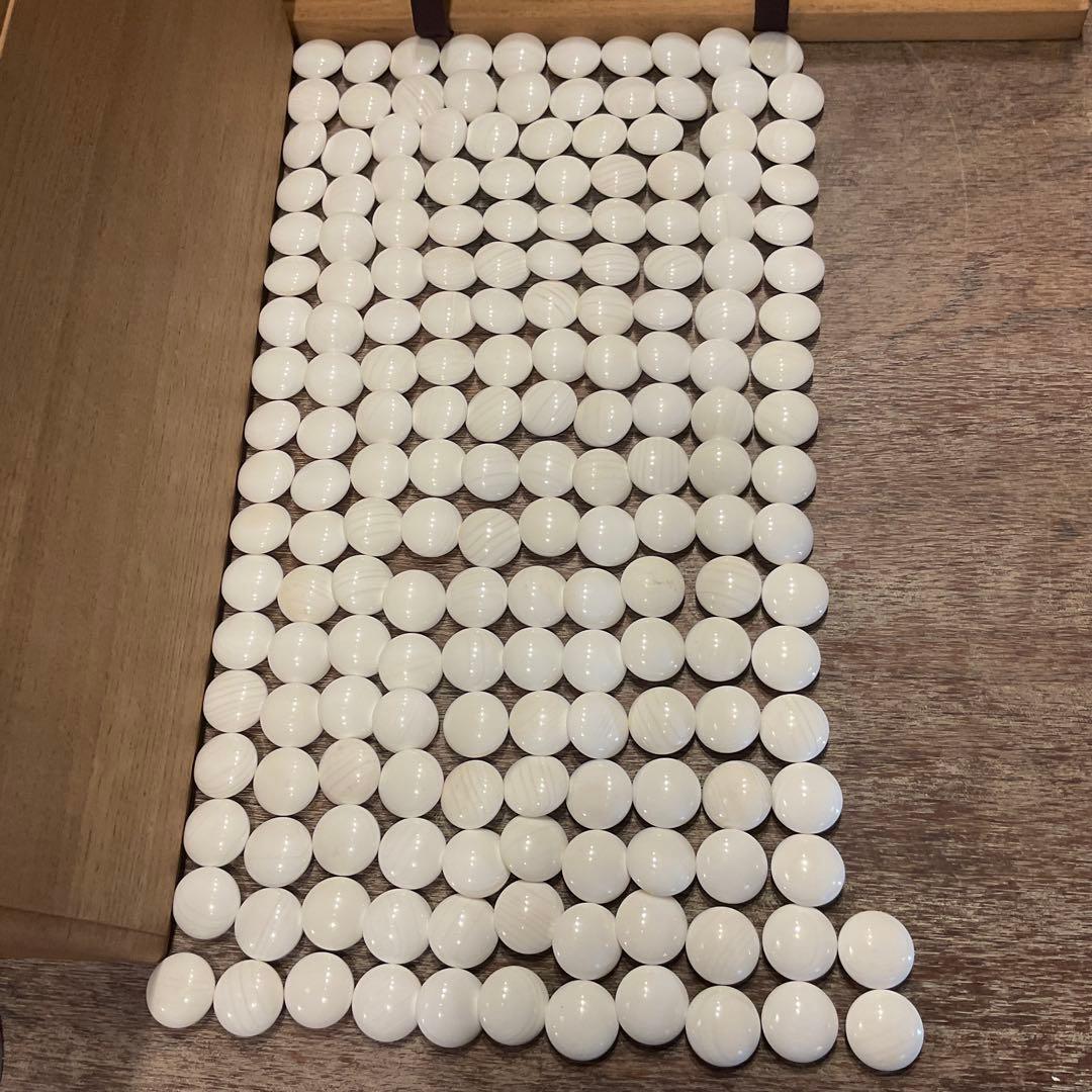 32800美品！高級 碁石 蛤 那智黒 36号、特大 碁笥、桐 碁笥箱