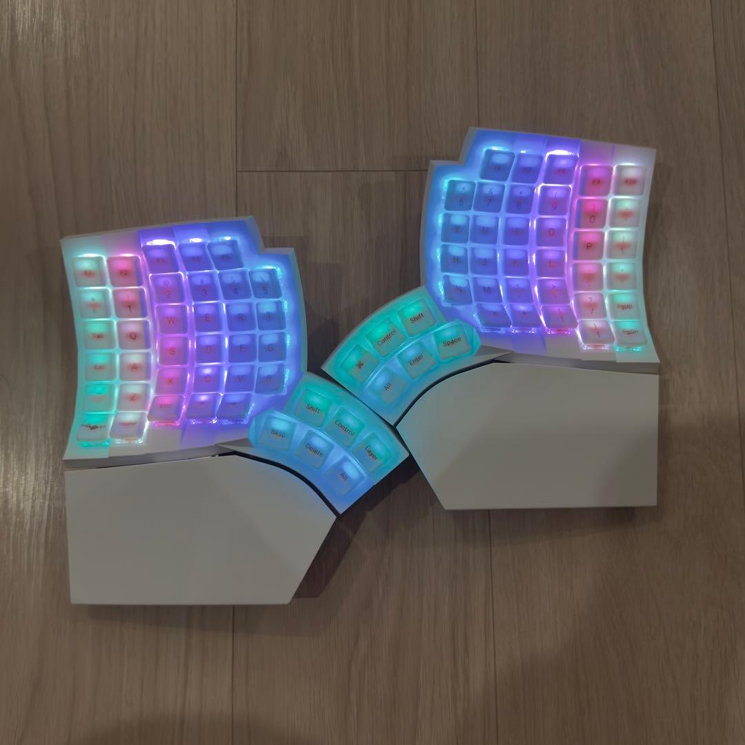 MoErgo Glove80 Revision2 左右分割型キーボード 静音桜