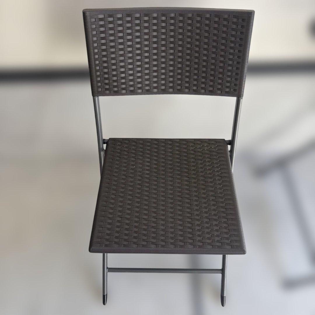 あ*ん様 LIFELEX リアルラタン調 フォールディングテーブル ガーデンチェ