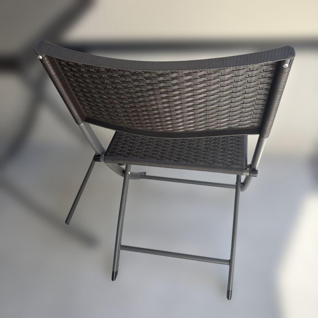 あ*ん様 LIFELEX リアルラタン調 フォールディングテーブル ガーデンチェ