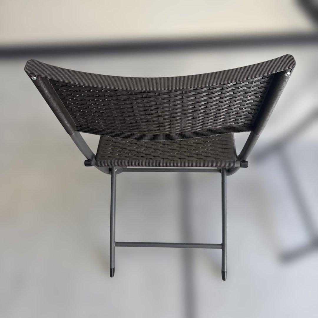 あ*ん様 LIFELEX リアルラタン調 フォールディングテーブル ガーデンチェ