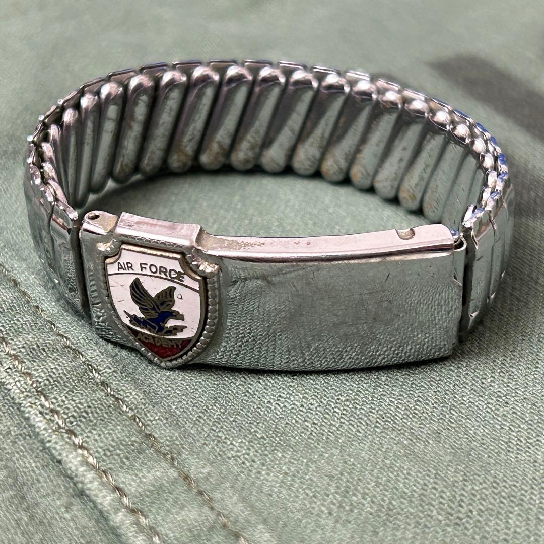 AIR FORCE ACADEMY ミリタリー IDブレスレット ロケット 蛇腹