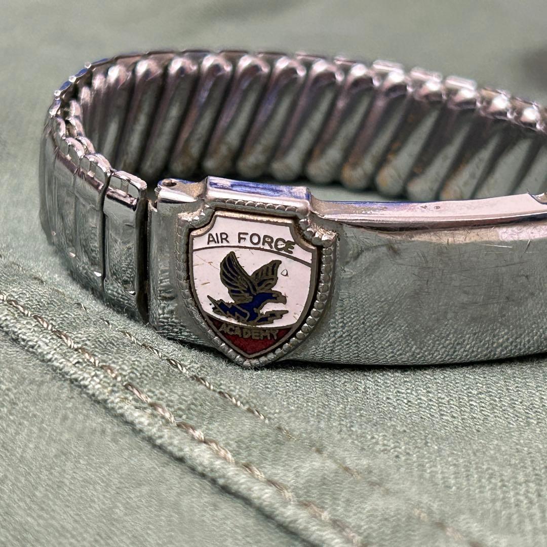 AIR FORCE ACADEMY ミリタリー IDブレスレット ロケット 蛇腹