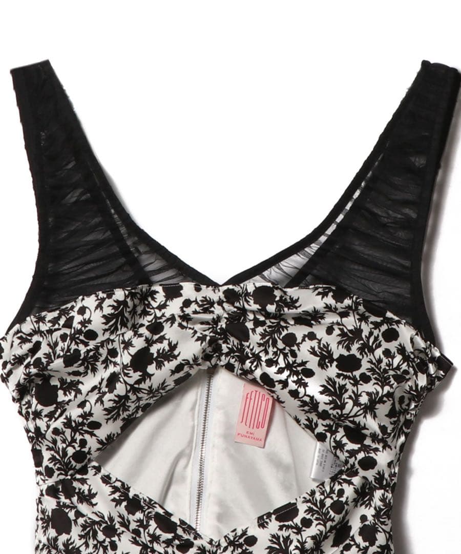 fetico フラワープリントトップス　キャミソール