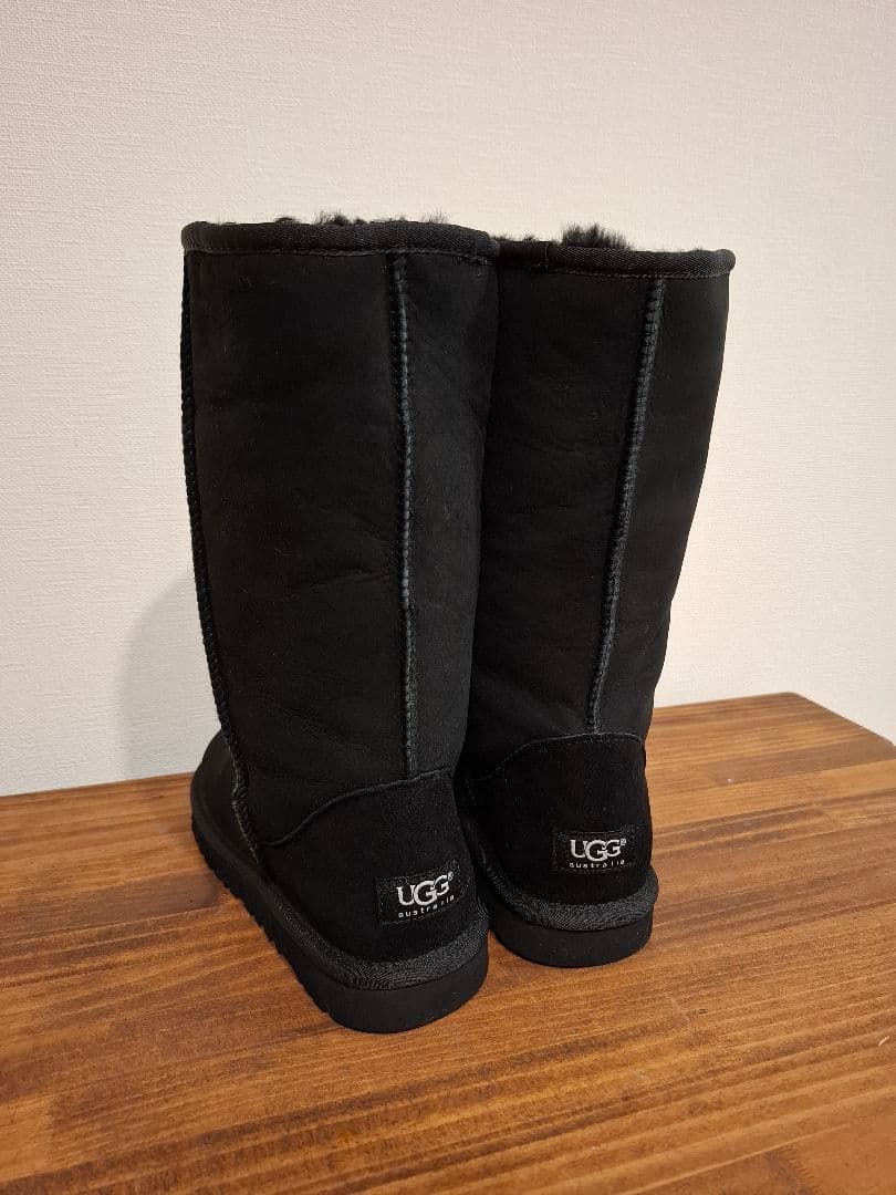 UGG ムートンブーツ 24cm 試着のみ 極美品 未使用級 箱なし ブラック