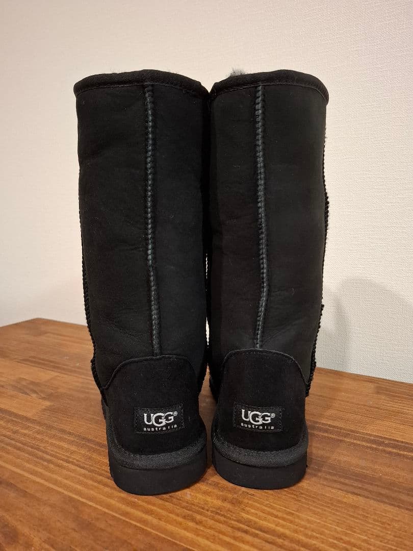UGG ムートンブーツ 24cm 試着のみ 極美品 未使用級 箱なし ブラック