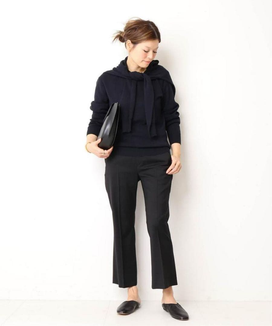 【極美品】ドゥーズィエムクラス　クルーネックプルオーバー ネイビー