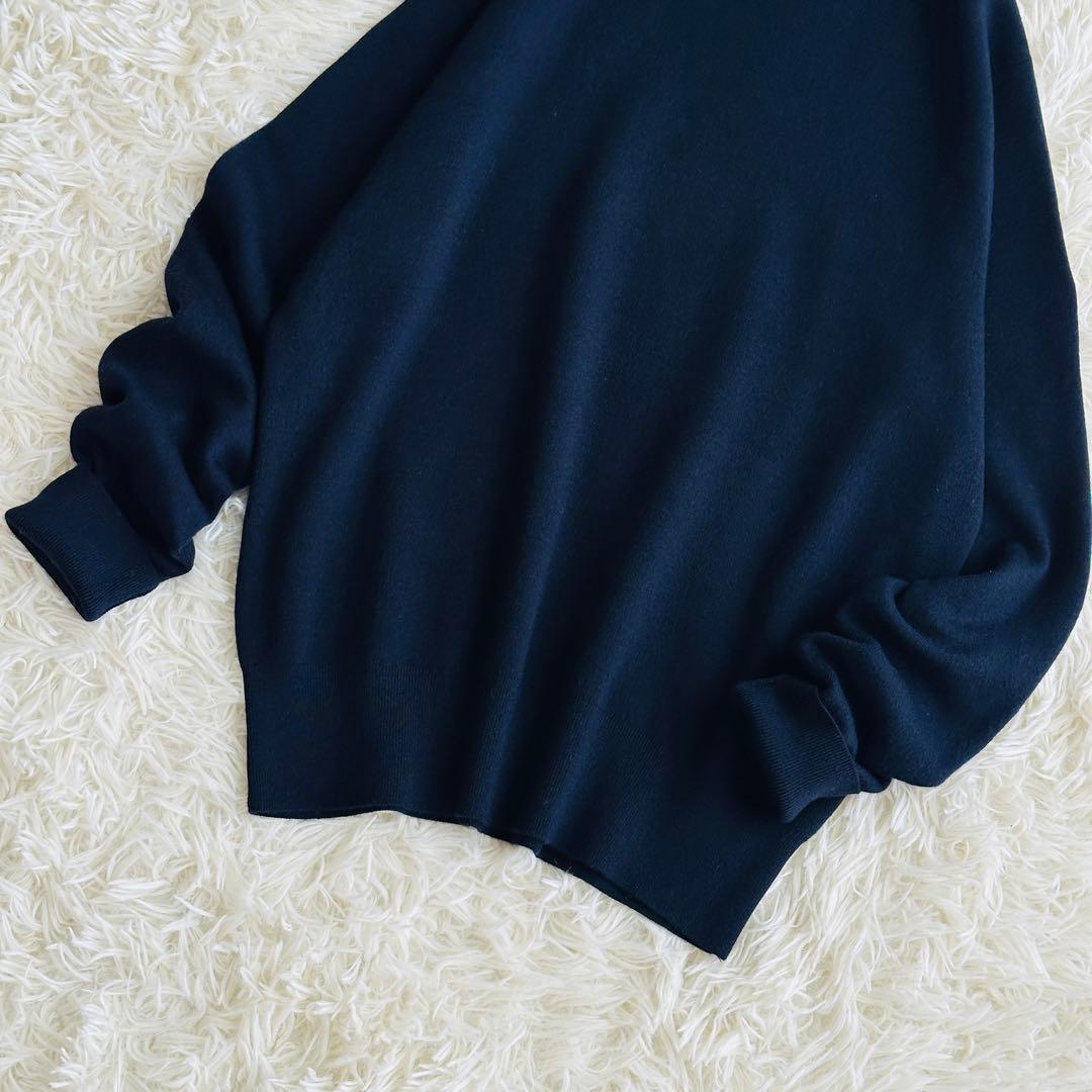 【極美品】ドゥーズィエムクラス　クルーネックプルオーバー ネイビー
