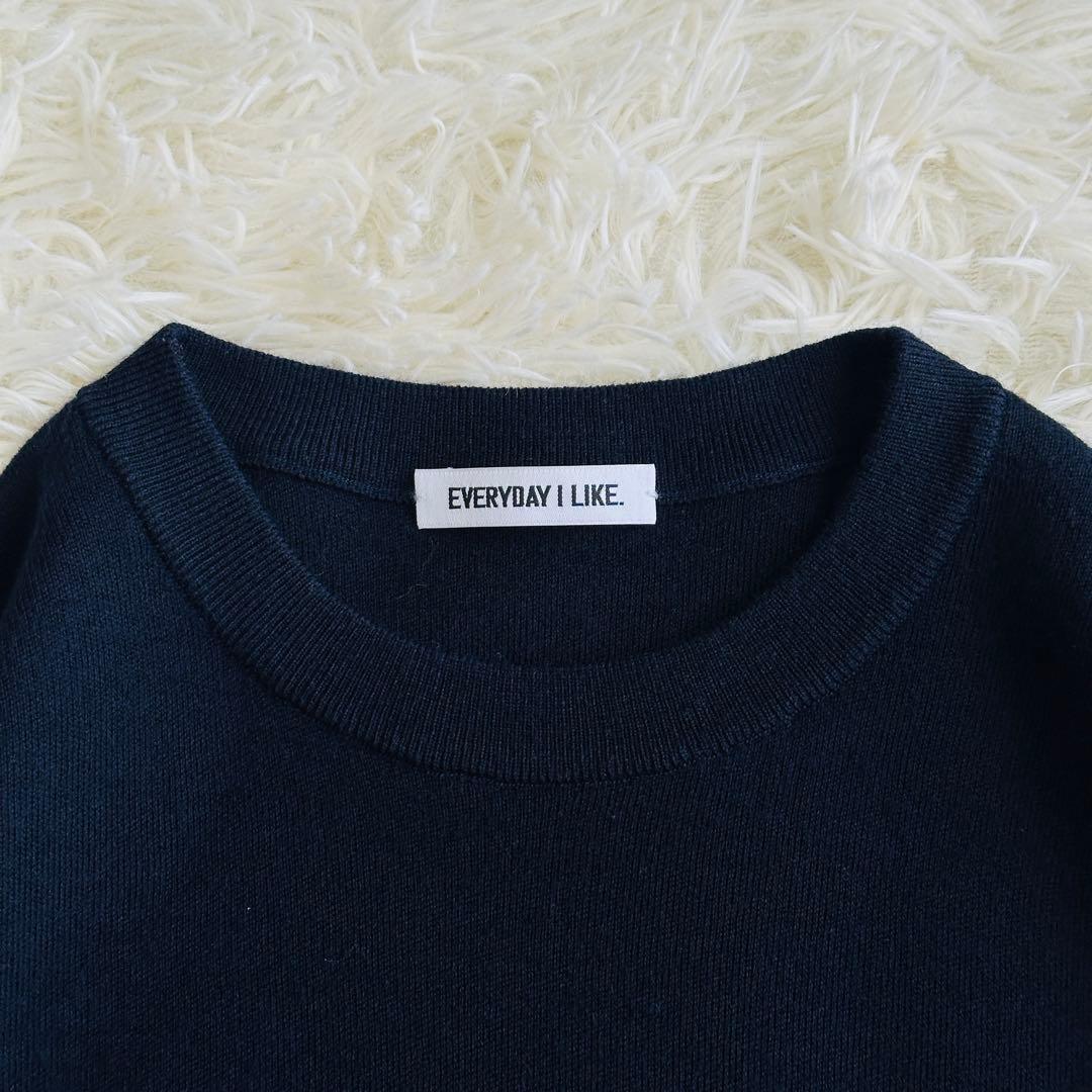 【極美品】ドゥーズィエムクラス　クルーネックプルオーバー ネイビー