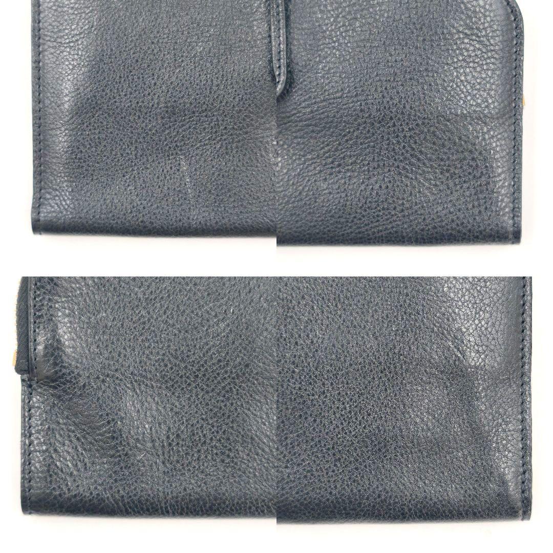 【美品 高級◎】イルビゾンテ 長財布 ラウンドジップ 本革 イタリア製 黒 袋付