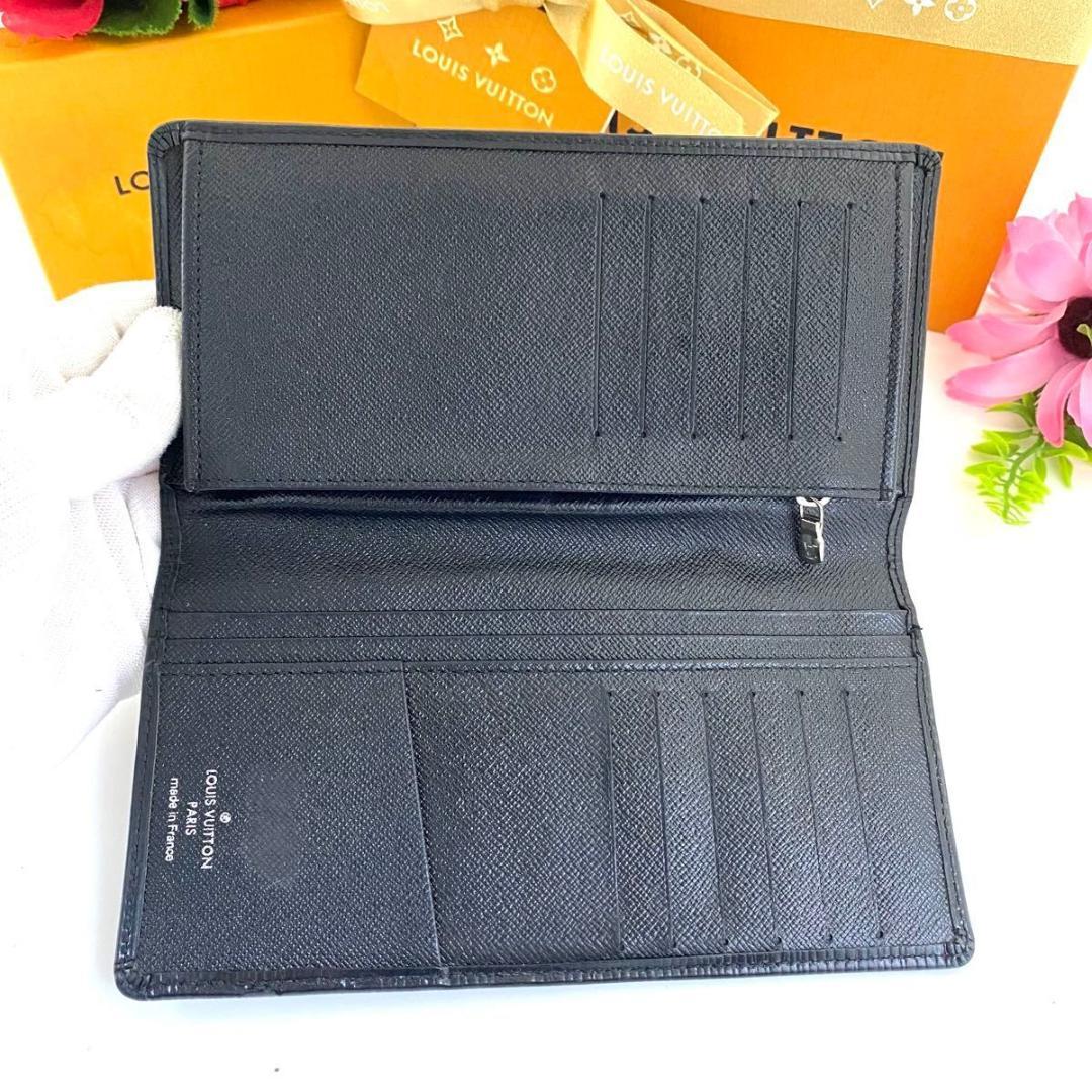 ルイ ヴィトン◎ポルトフォイユ ブラザ エピ ノワール 長財布 二つ折り 黒