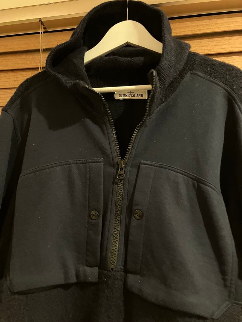 STONE  Sサイズ ニットプルオーバー ネイビー イタリア製