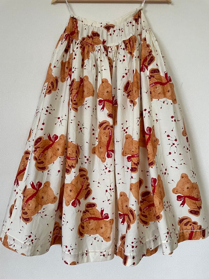 い*ご様 ワンダフルワールド　親子熊　前あきスカート　キナリ