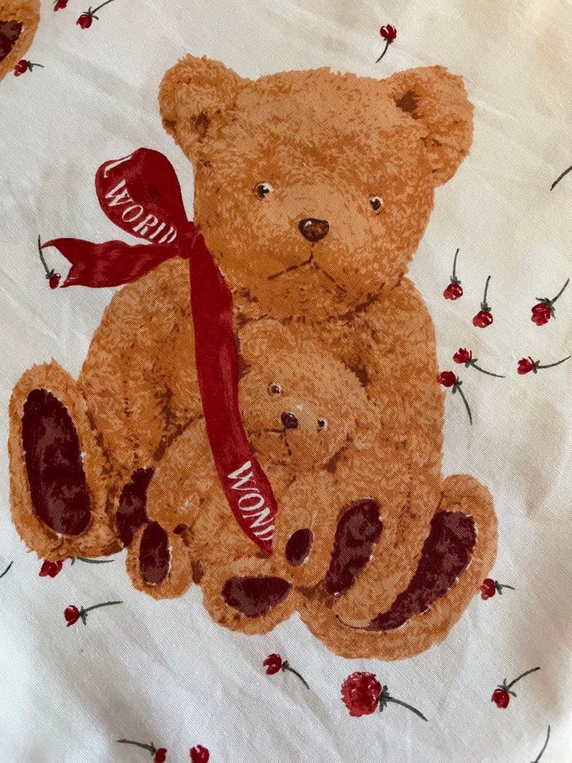 い*ご様 ワンダフルワールド　親子熊　前あきスカート　キナリ