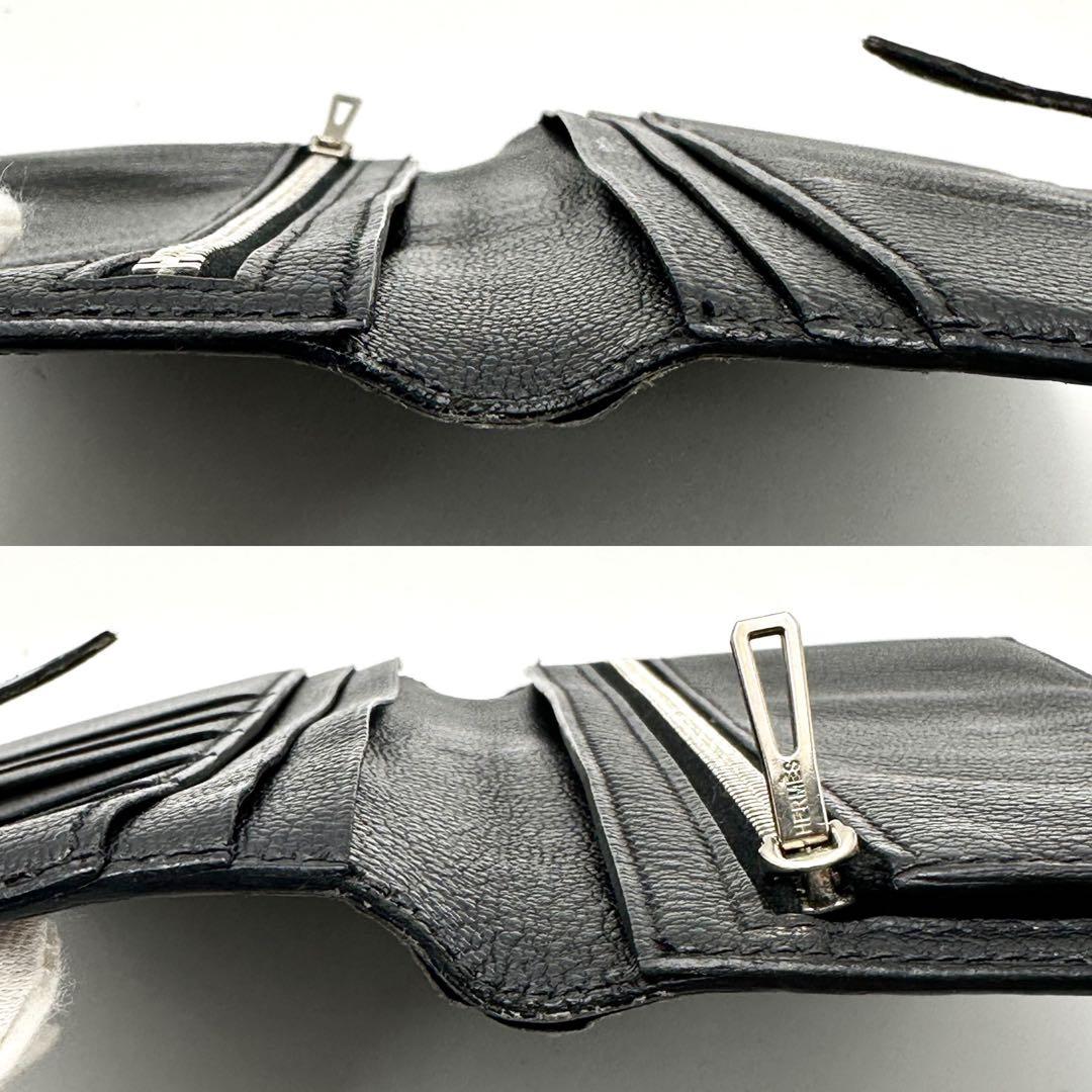 鑑定済✨ エルメス アリゲーター ベアン SV金具 長財布 ウォレット