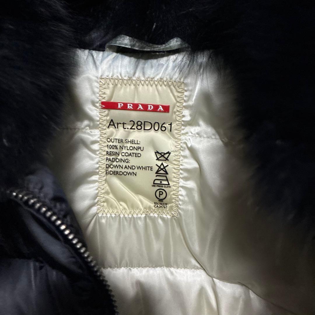 【美品】プラダ　PRADA　ダウン　ファー　42　XL