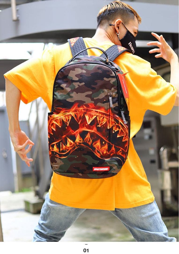 希少！品薄！Sprayground 迷彩柄リュック 新品タグ付き