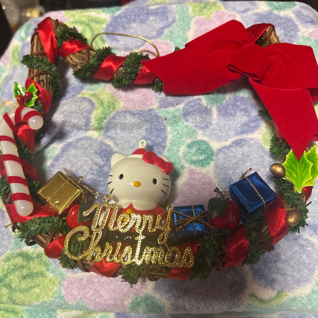 ハローキティ　クリスマス　リース　4点セット