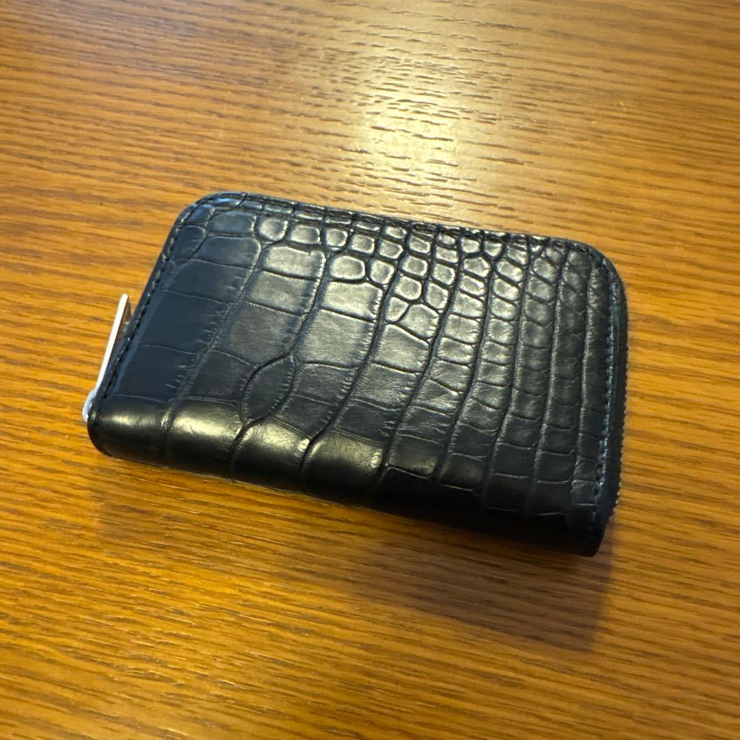 ボッテガヴェネタ　アリゲーター　クロコ　ケース　黒