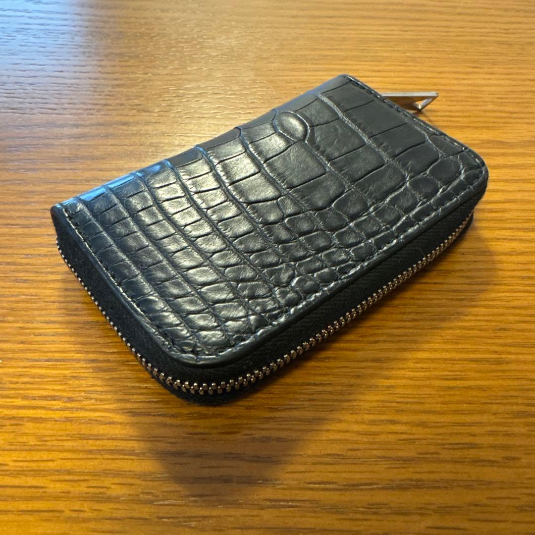 ボッテガヴェネタ　アリゲーター　クロコ　ケース　黒