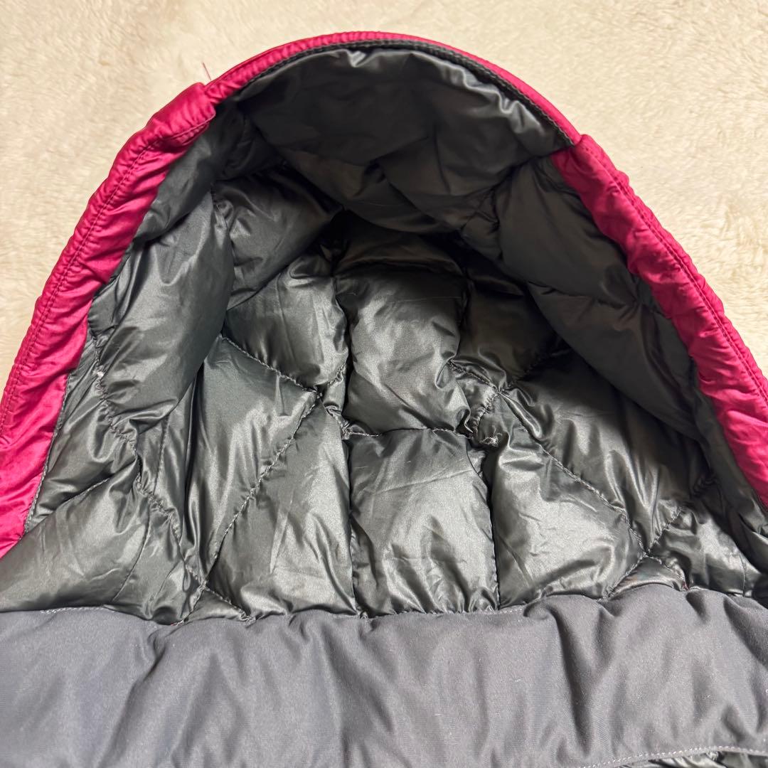 極美品モンベル800FP ライトアルパインダウンパーカS赤ドローコード