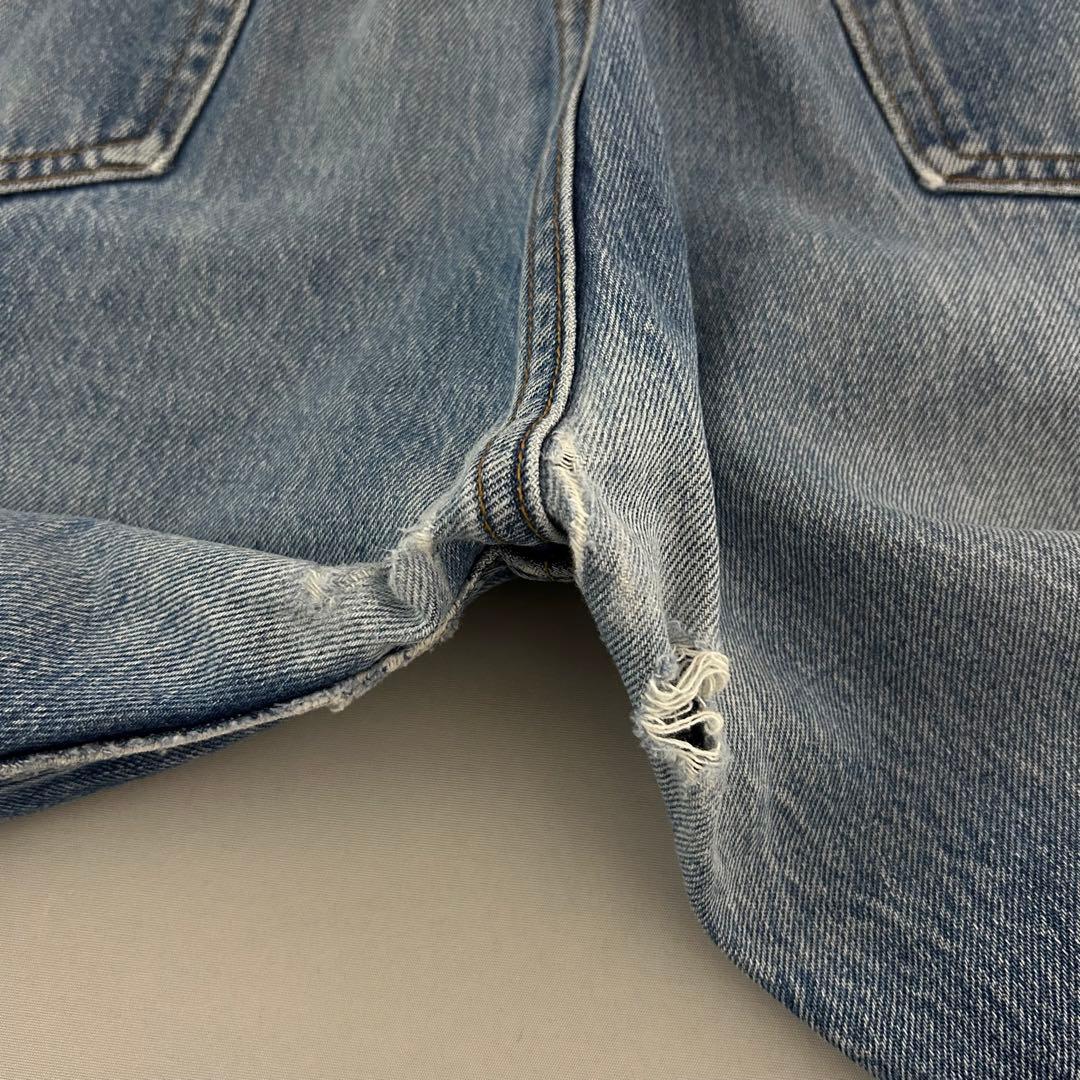 80s USA製 Levi’s 501 脇割 W40 要リペア ナイロンフット