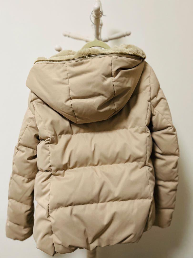 ⭐︎値下げ⭐︎le.cour blanc ファーフードショートダウン ベージュ