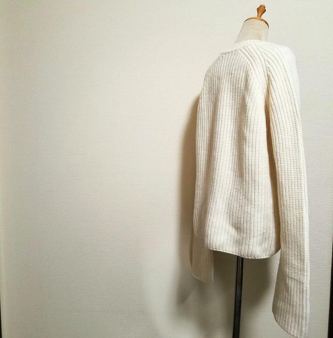 GENTLE WOMAN 畦編みオーバーサイズニット オフホワイト