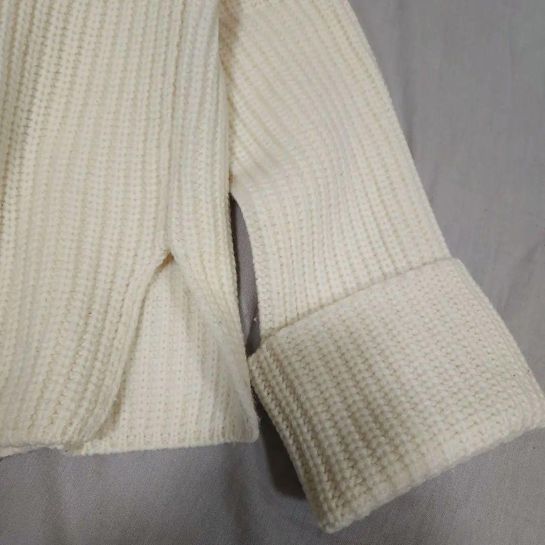 GENTLE WOMAN 畦編みオーバーサイズニット オフホワイト