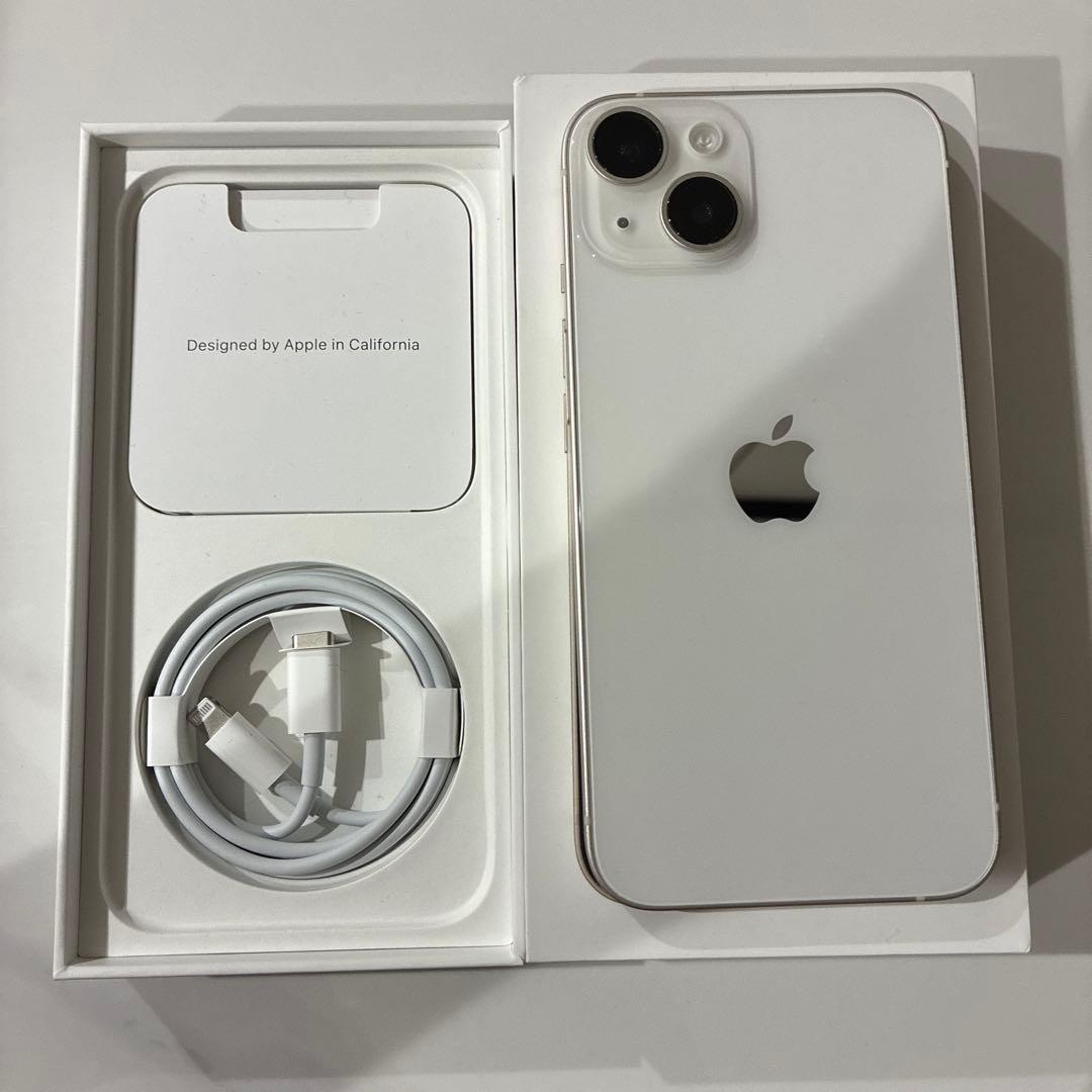 Apple iPhone 14 ホワイト 本体 SIM解除