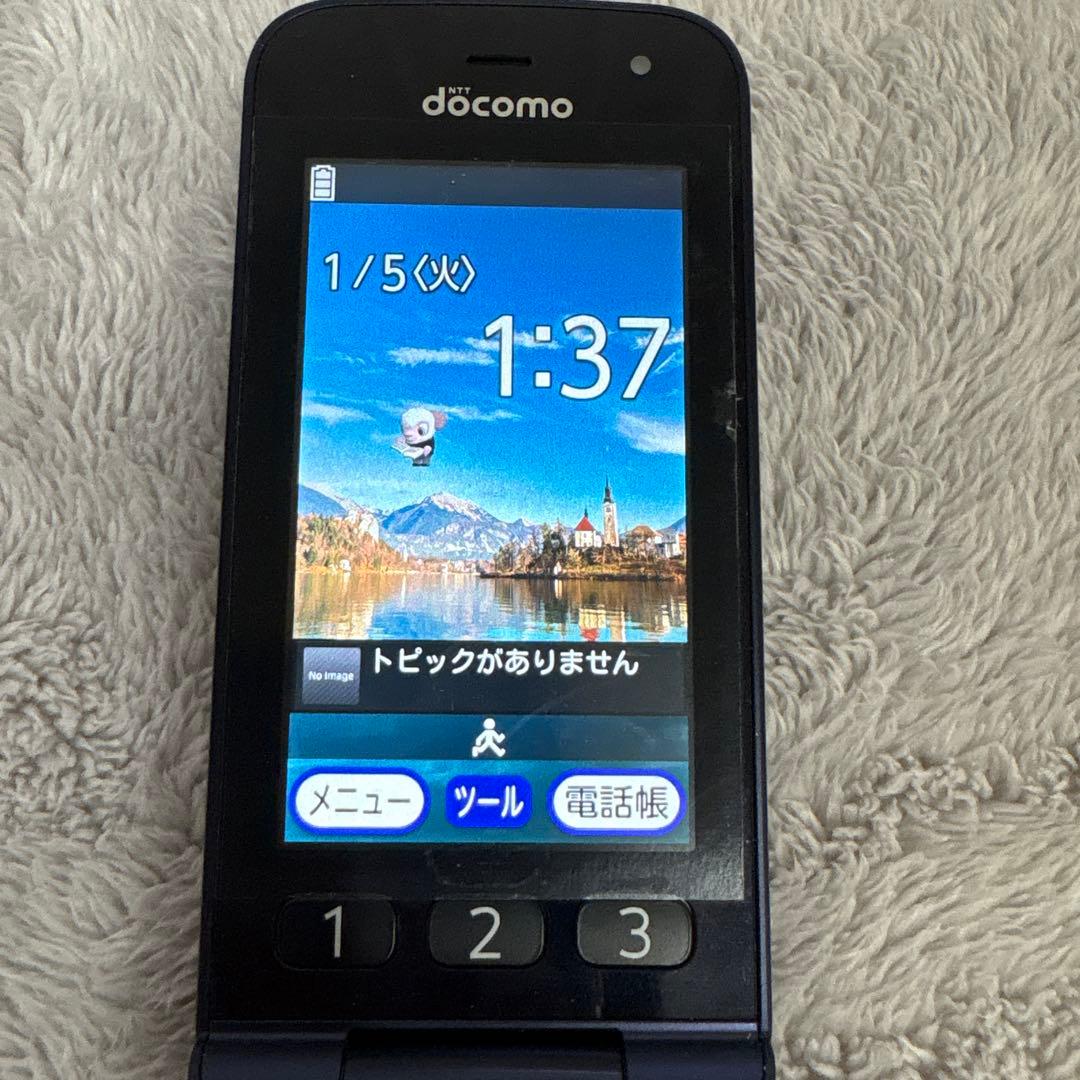 らくらくホン　F-02J ネイビー