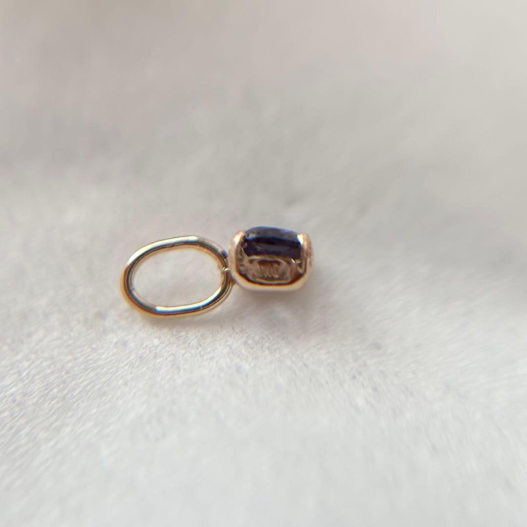 ベキリーブルーガーネットのK10ペンダントトップ ソーティング付き♪