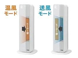 ホット&クール ファンヒーター　コイズミ　KHF-12243/H