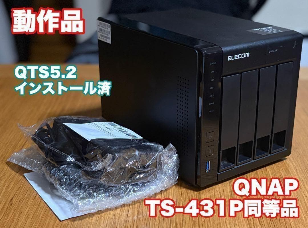 QNAP OEM NAS TS-431P同等品 エレコムNSB-5A12T4BL