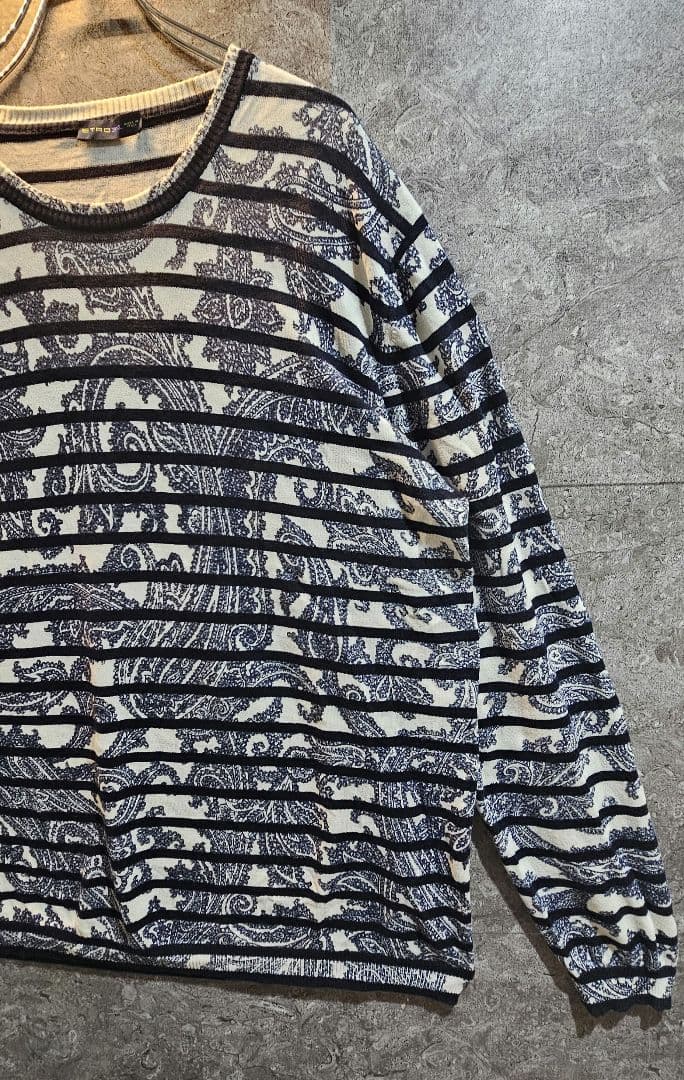 【極美品】 ETRO エトロ イタリア製 ペイズリー柄 長袖シャツ 3XL日本L