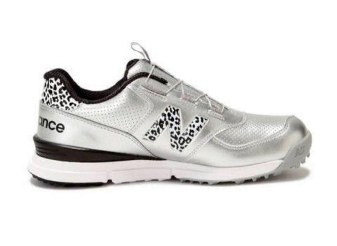 ニューバランス WGBS574 ゴルフシューズ ボアレオパード 23cm 新品