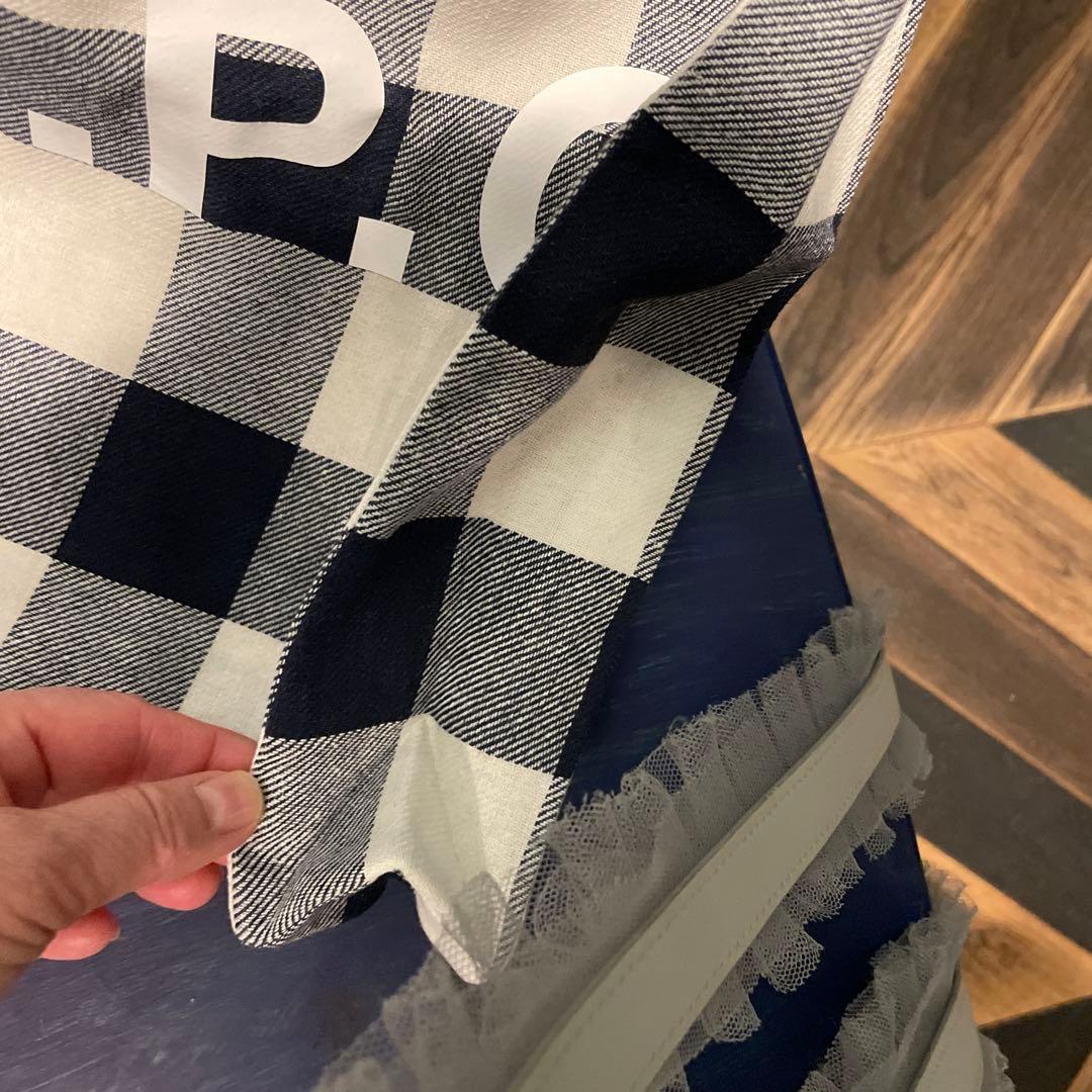 A.P.C. チェック柄 エコバッグ新品