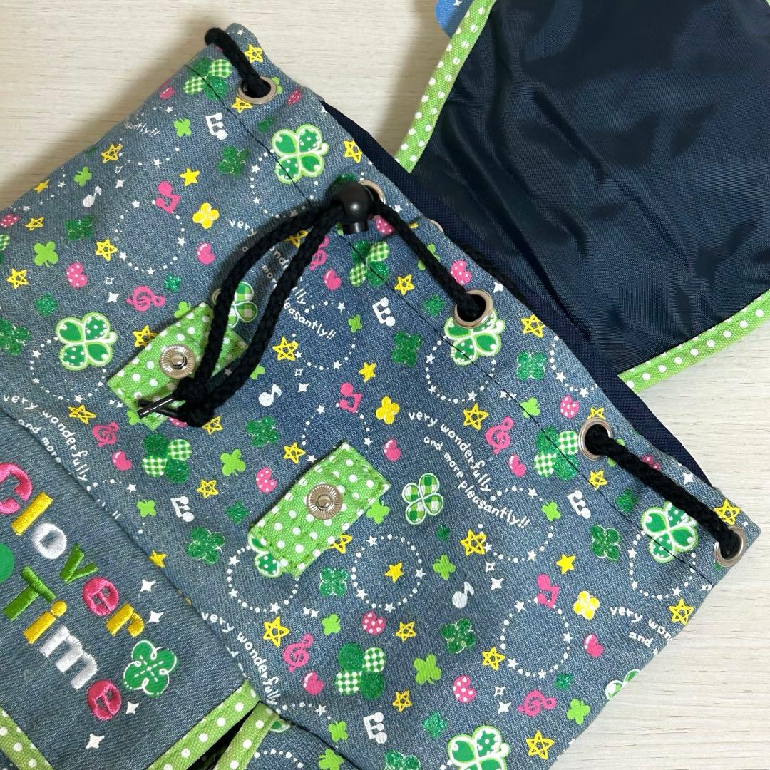 y2k 平成ギャル 平成女児 クローバー リュックサック バッグ 鞄 チャーム