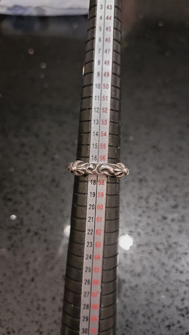 M*i様 クロムハーツ SBT BAND/SBTバンドシルバーリングメンズ 17