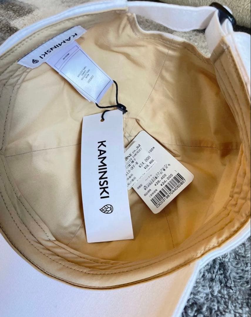 新品タグ付き　KAMINSKI ホワイトキャップ