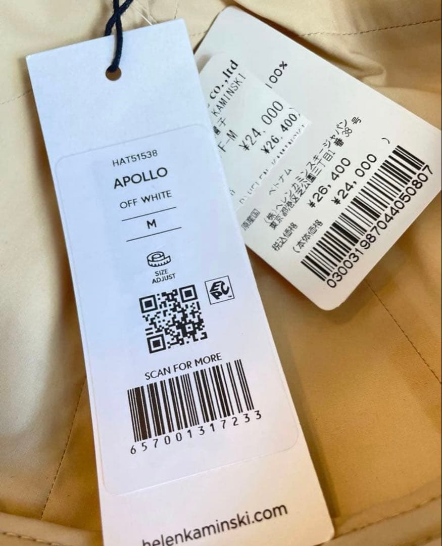 新品タグ付き　KAMINSKI ホワイトキャップ