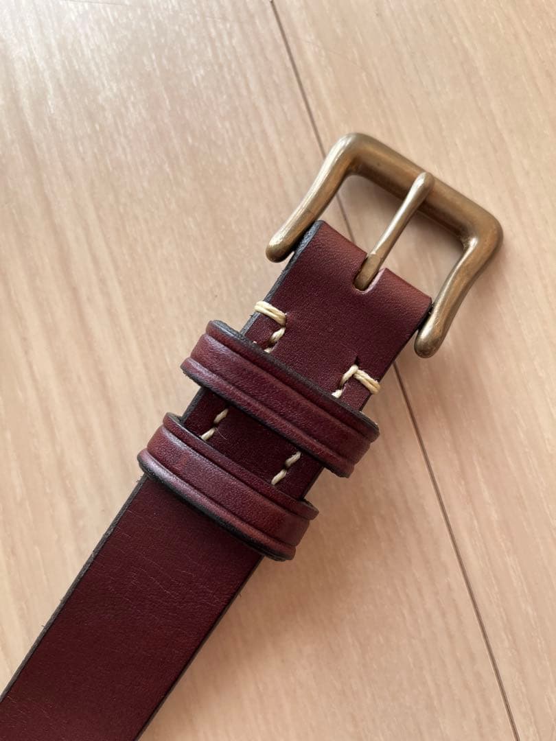 WAREHOUSE Lot6041 スリムベルト 34 ブラウン