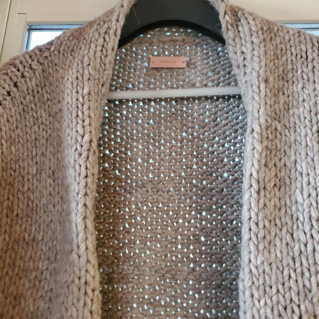★新品★トゥデイフルTODAYFUL ハンド　メイド　タグ付　ニットカーディガン