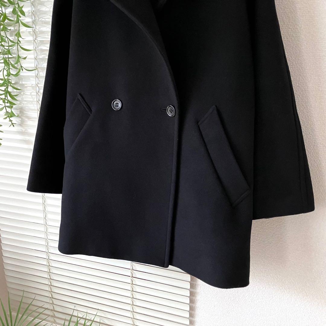 【2024AW】L'ESSAGE MANTECO スタンドショートコート 黒