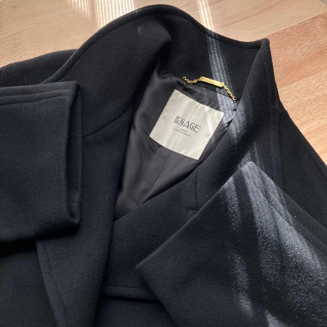 【2024AW】L'ESSAGE MANTECO スタンドショートコート 黒