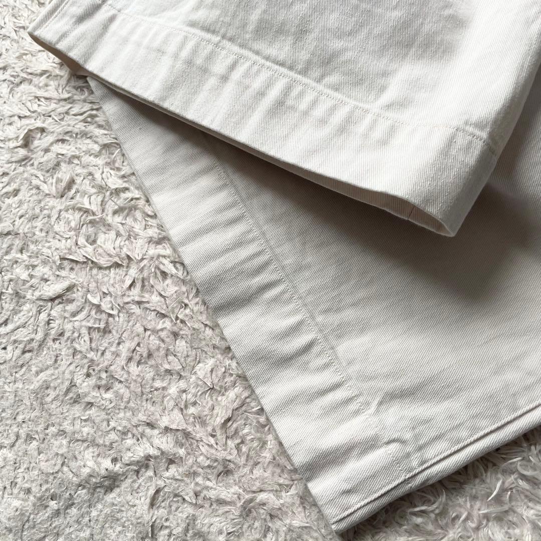 美品 45R おこめチノのシャルロットパンツ 3 ホワイト