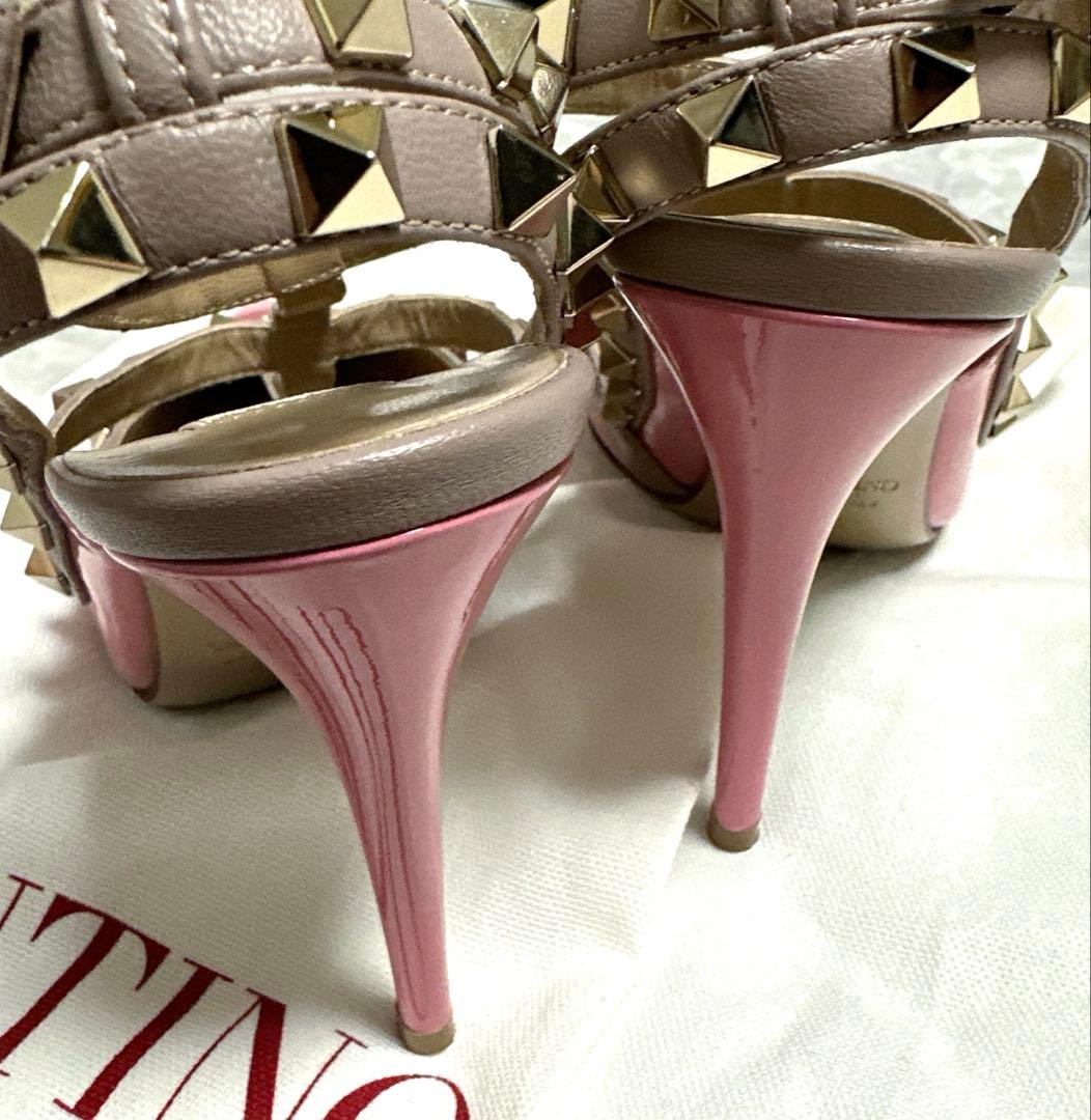 VALENTINO スタッズ付きハイヒール ピンク