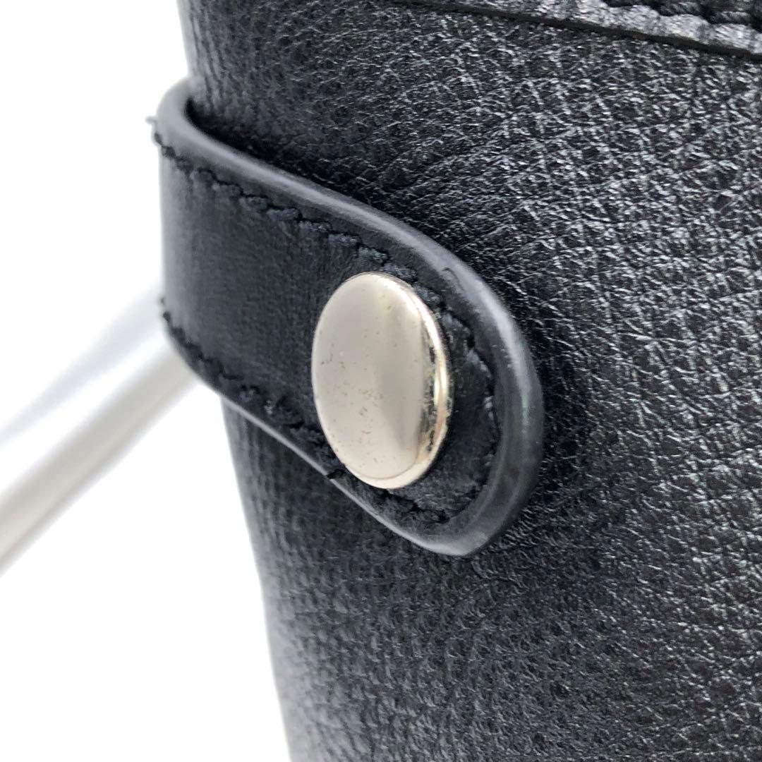 美品✨シーカー 別注 レザー トートバッグ ビジネス 肩掛け A4可 ブラック黒