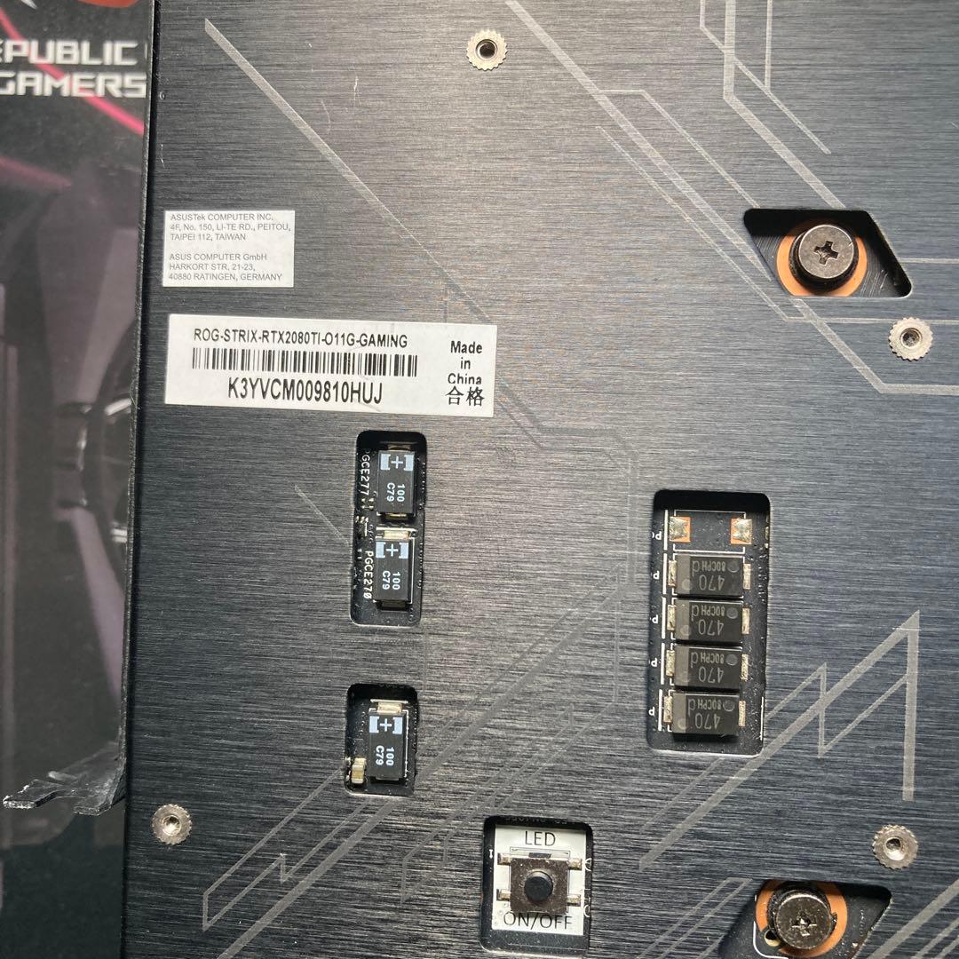 【条件付動作品】ASUS ROG-STRIX RTX2080Ti