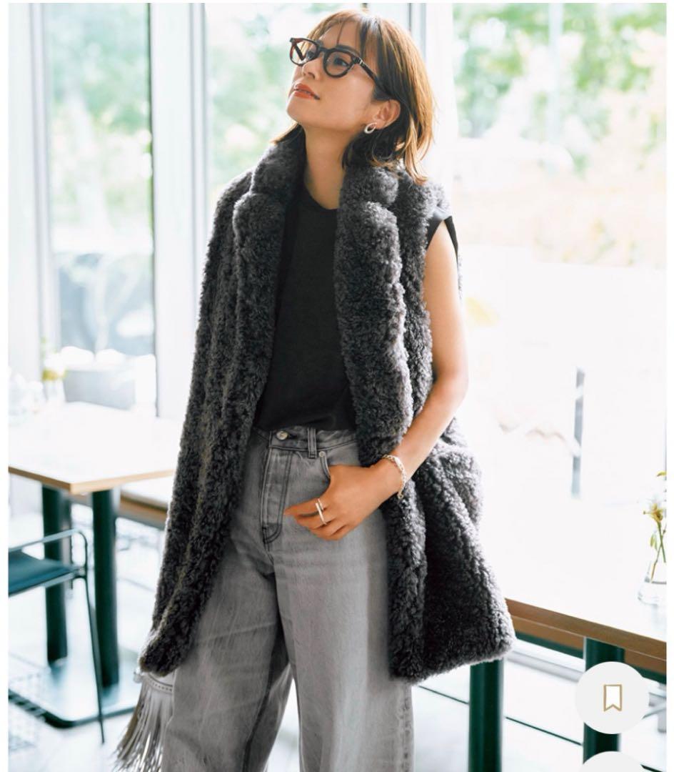 ❤︎新品❤︎ カデュネ CADUNE ボアジレ チャコールグレー